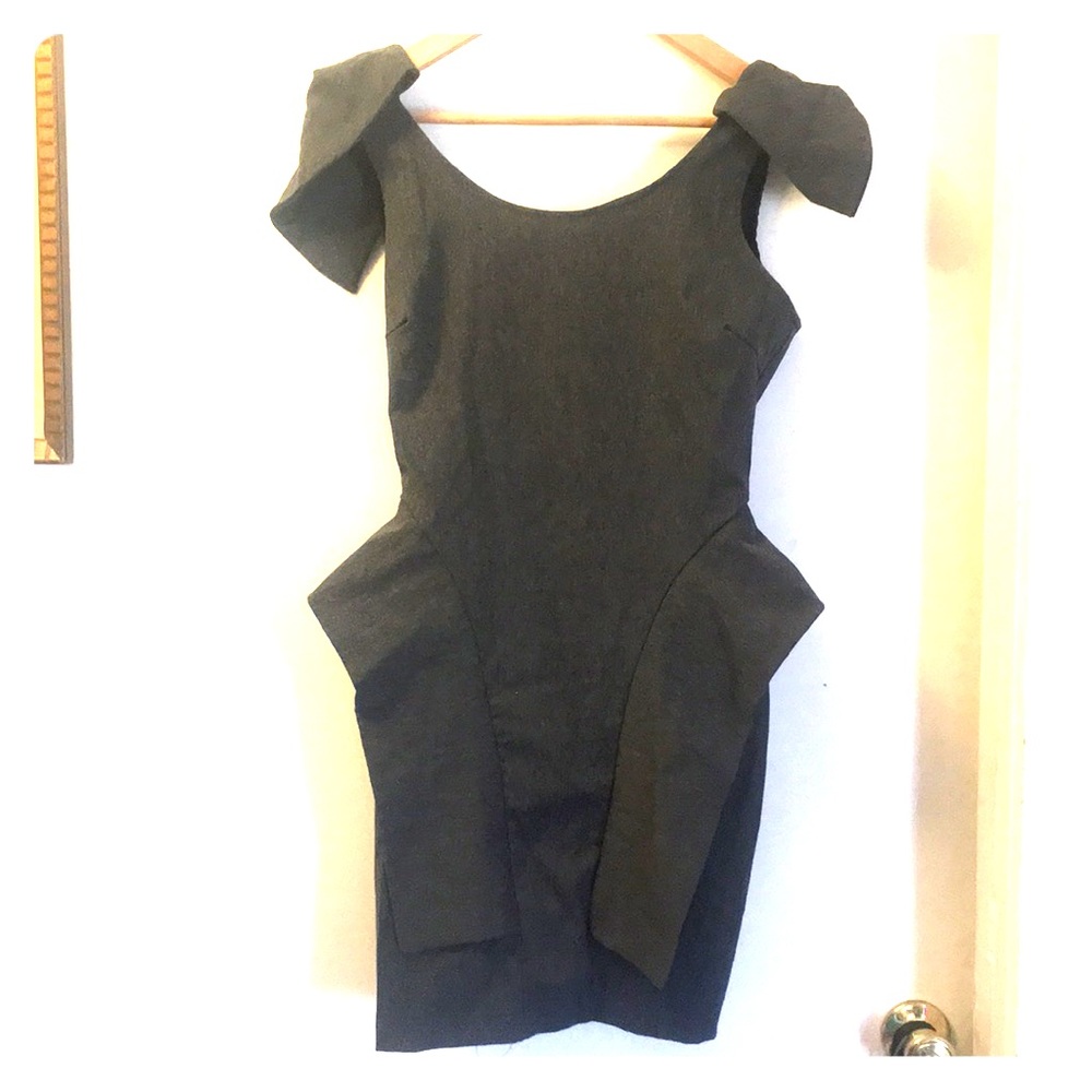 Lovely Day asymmetrical sleeve fitted mini dress